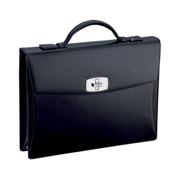 Line D black smooth leather tourniquet briefcase – Luxury Leather Line D black smooth leather tourniquet briefcase – Luxury Leather