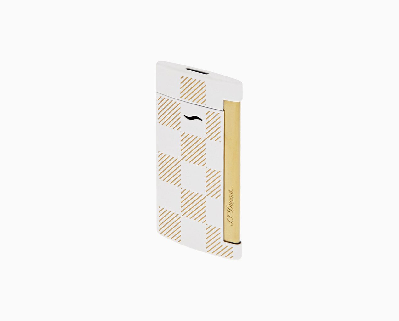 Slim 7 Damier white lighter - Luxury Lighter | S.T. Dupont