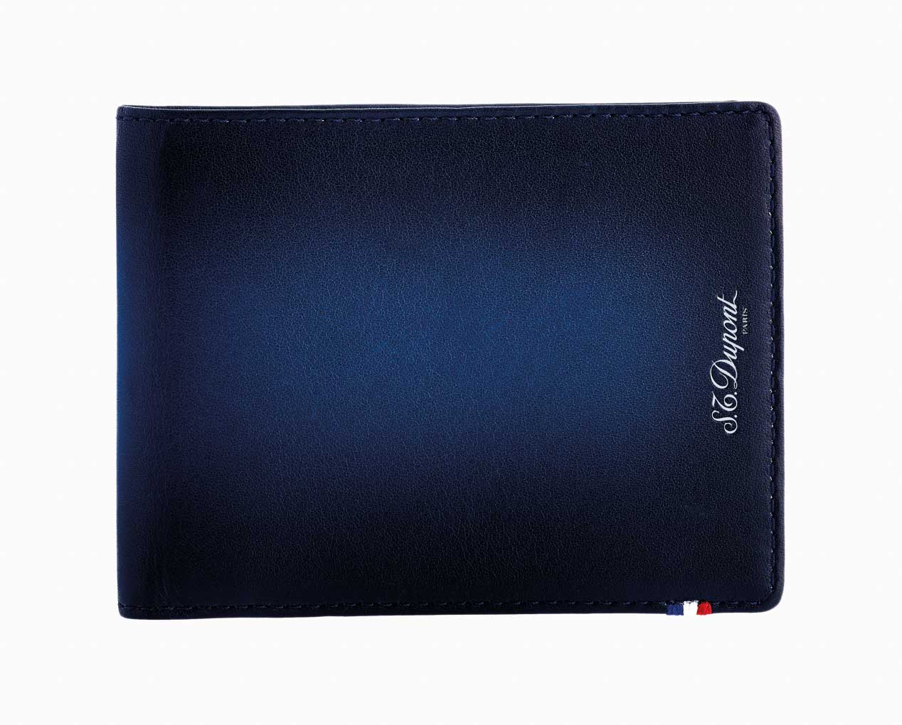 ST Dupont Atelier 6 Credit Card Leather Billfold Wallet - Midnight Blue