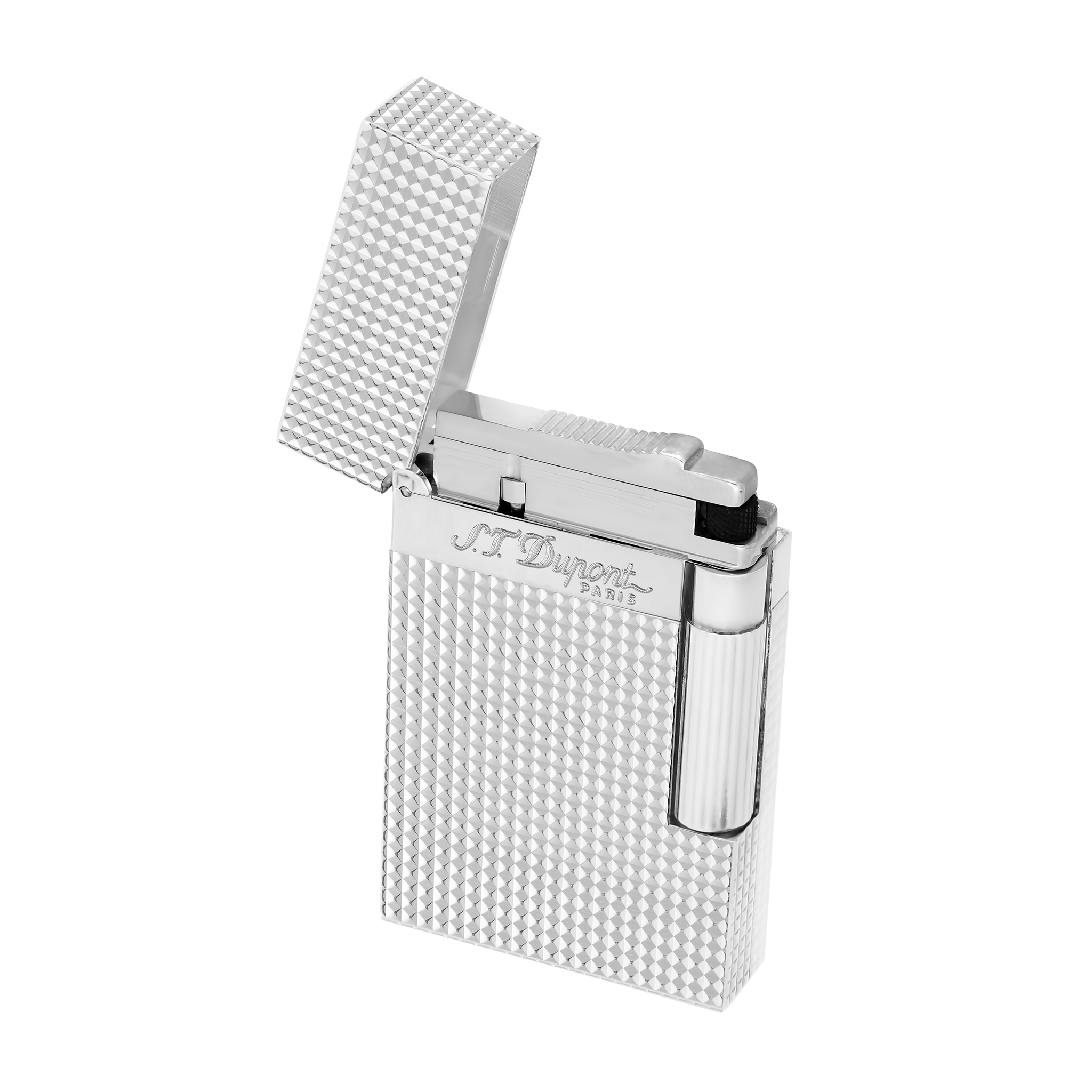 Donat 165D ルテニウムメッキ Diamond head Ligne 2 lighter with silver finish - Luxury