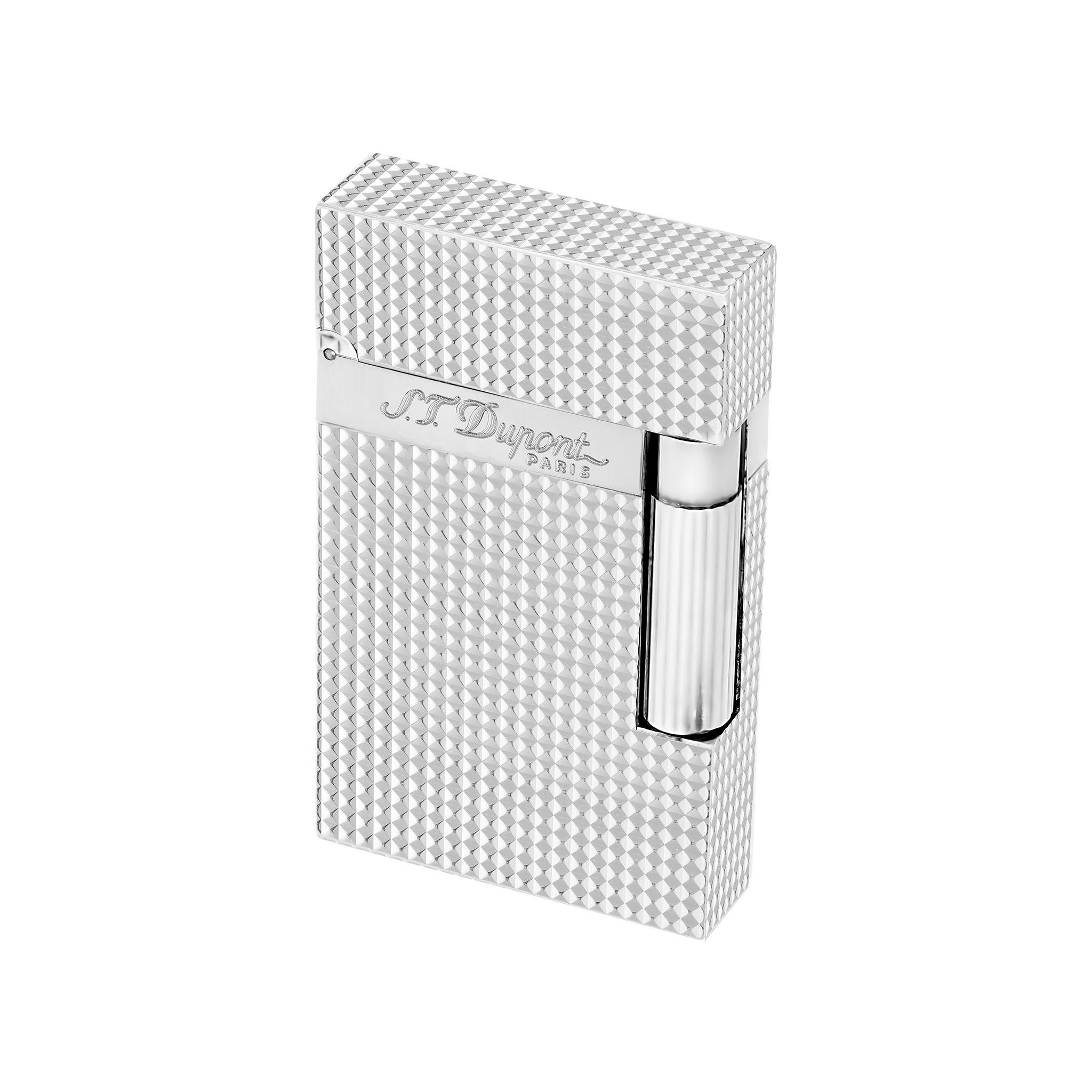 Donat 165D ルテニウムメッキ Diamond head Ligne 2 lighter with silver finish - Luxury