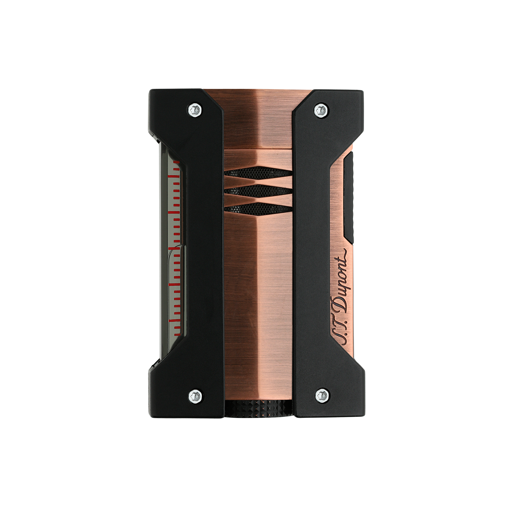 S.T. Dupont Defi Extreme jet lighter, with its industrial black and copper body