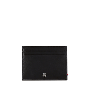Line D black leather ID card and credit card holder – Luxury