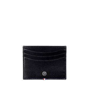Line D black smooth leather credit card holder – Luxury Leather