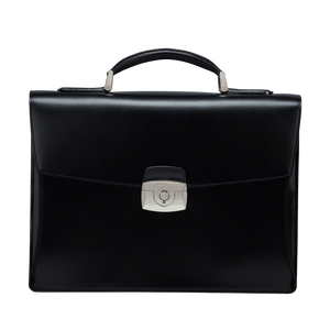 S.T. Dupont ビジネスバッグ 黒 レザー Line D single-gusset black smooth leather briefcase – Luxury
