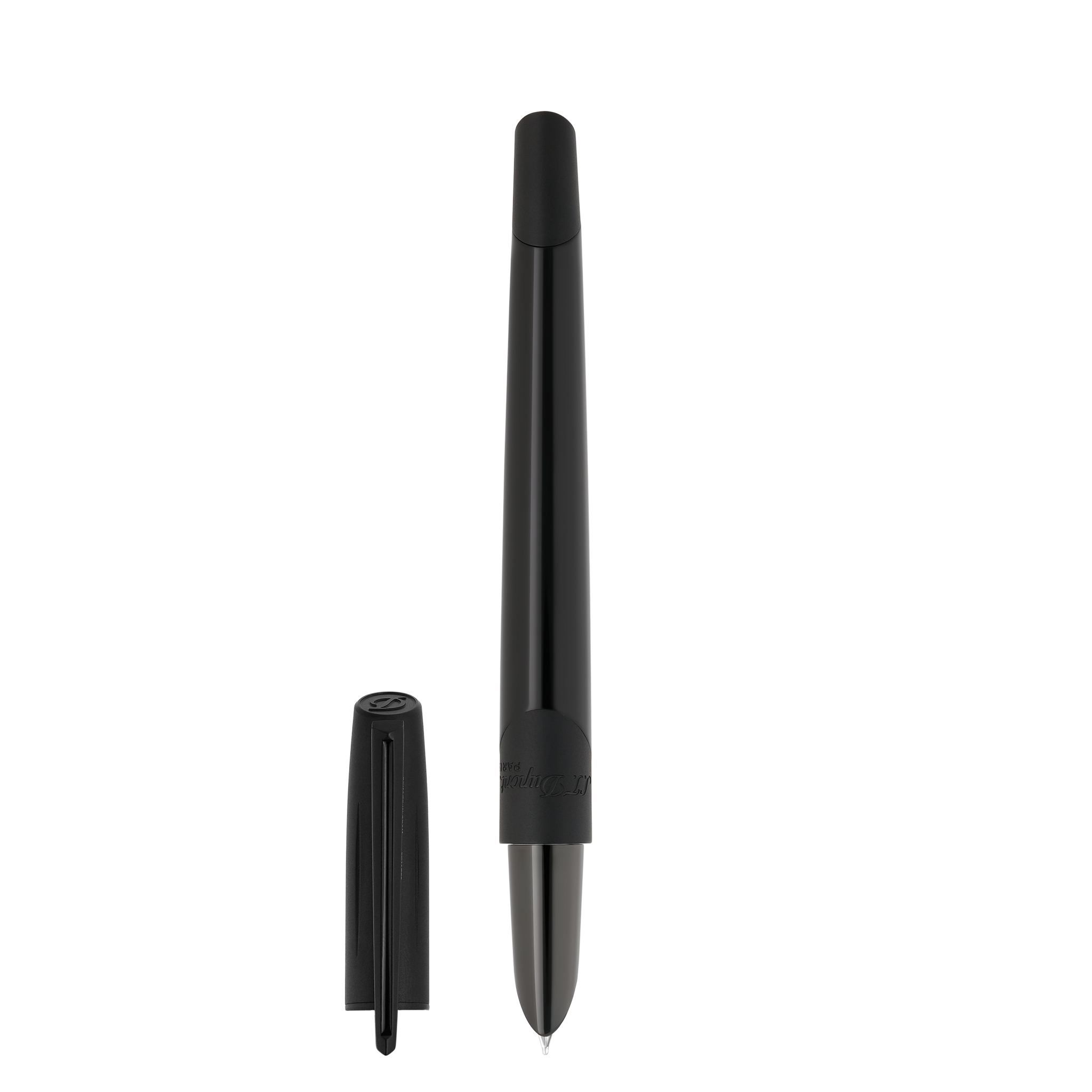 Défi Millenium shiny black lacquer and matt black fountain pen
