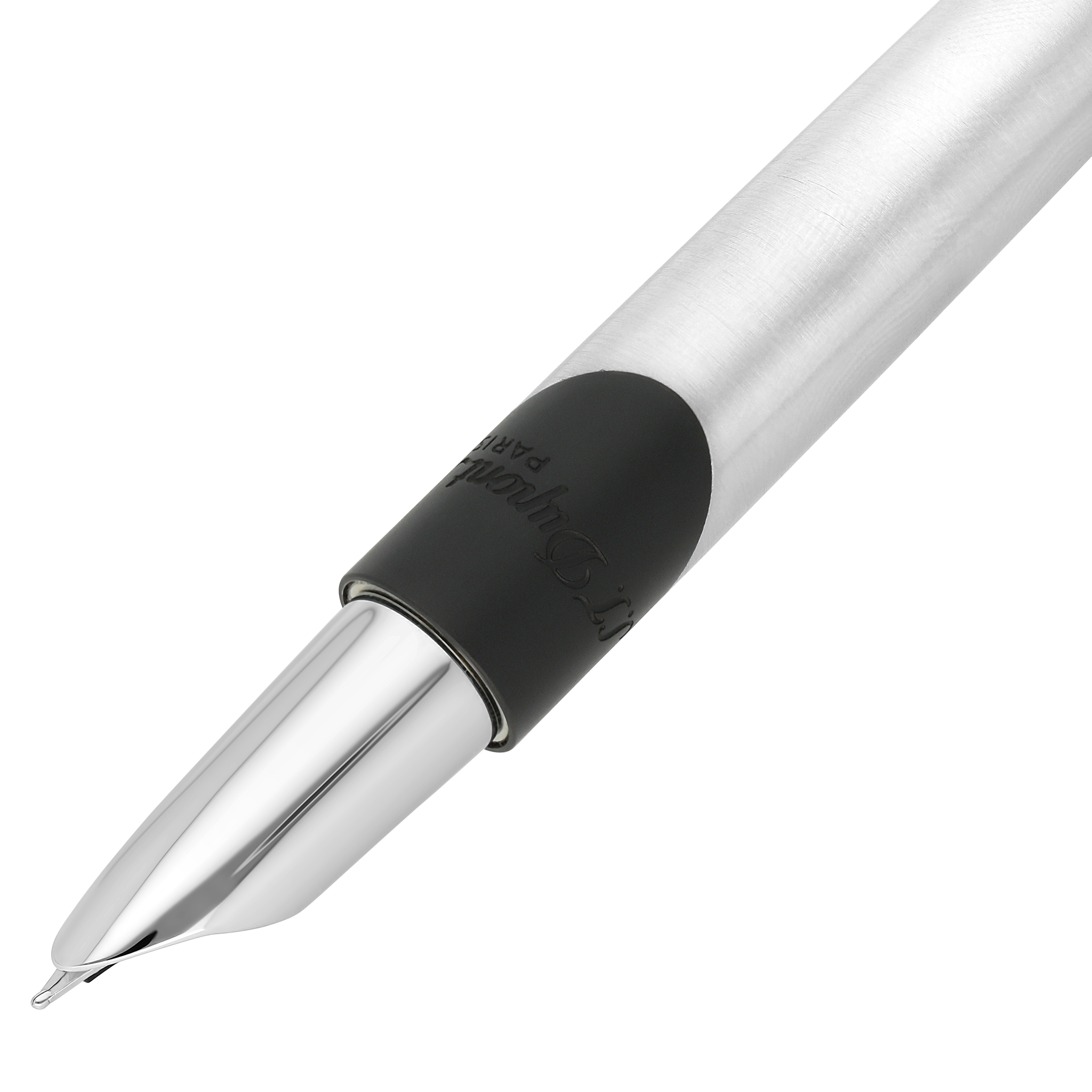 Défi Millenium brushed chrome and matt black fountain pen