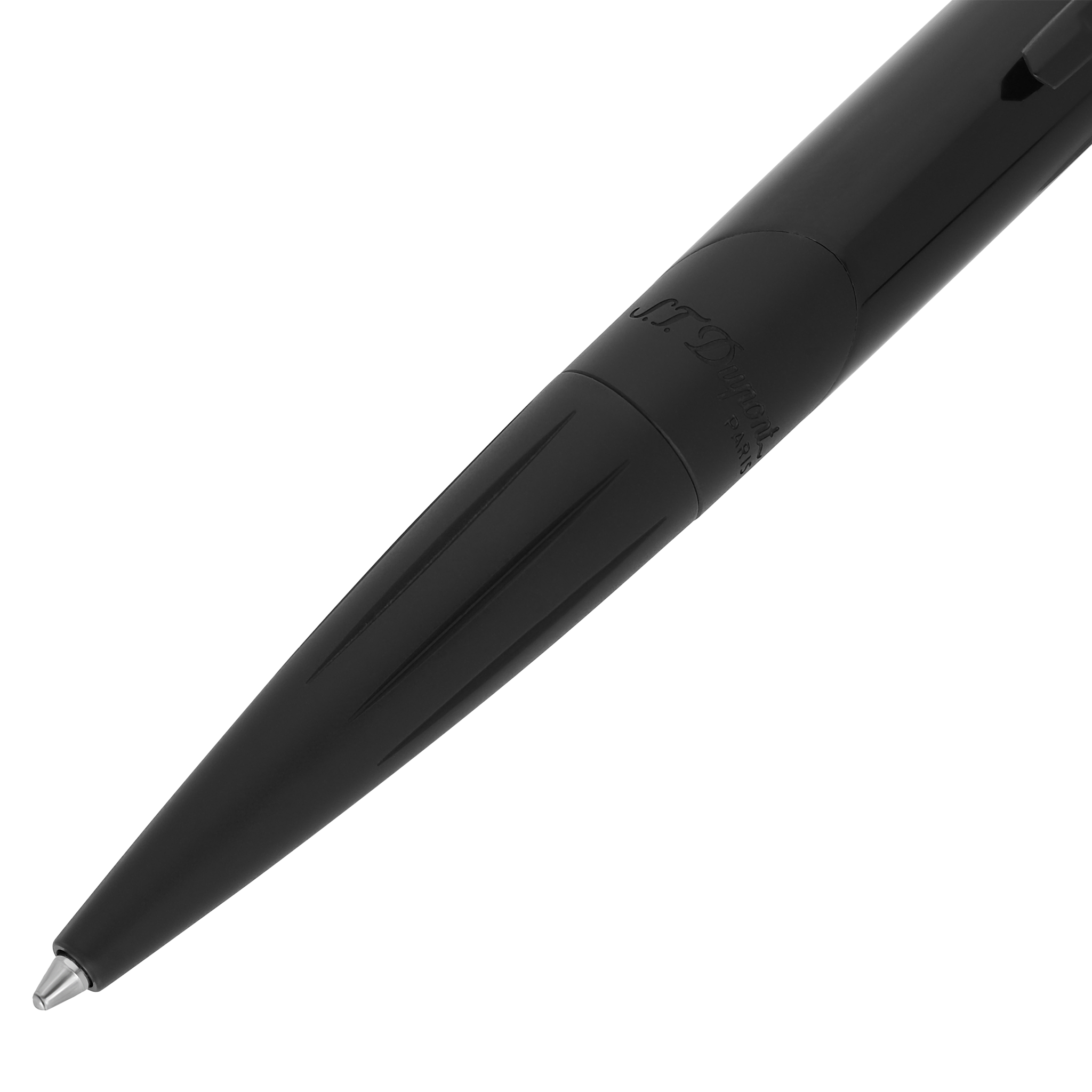 Défi Millenium shiny black lacquer and matt black ballpoint pen