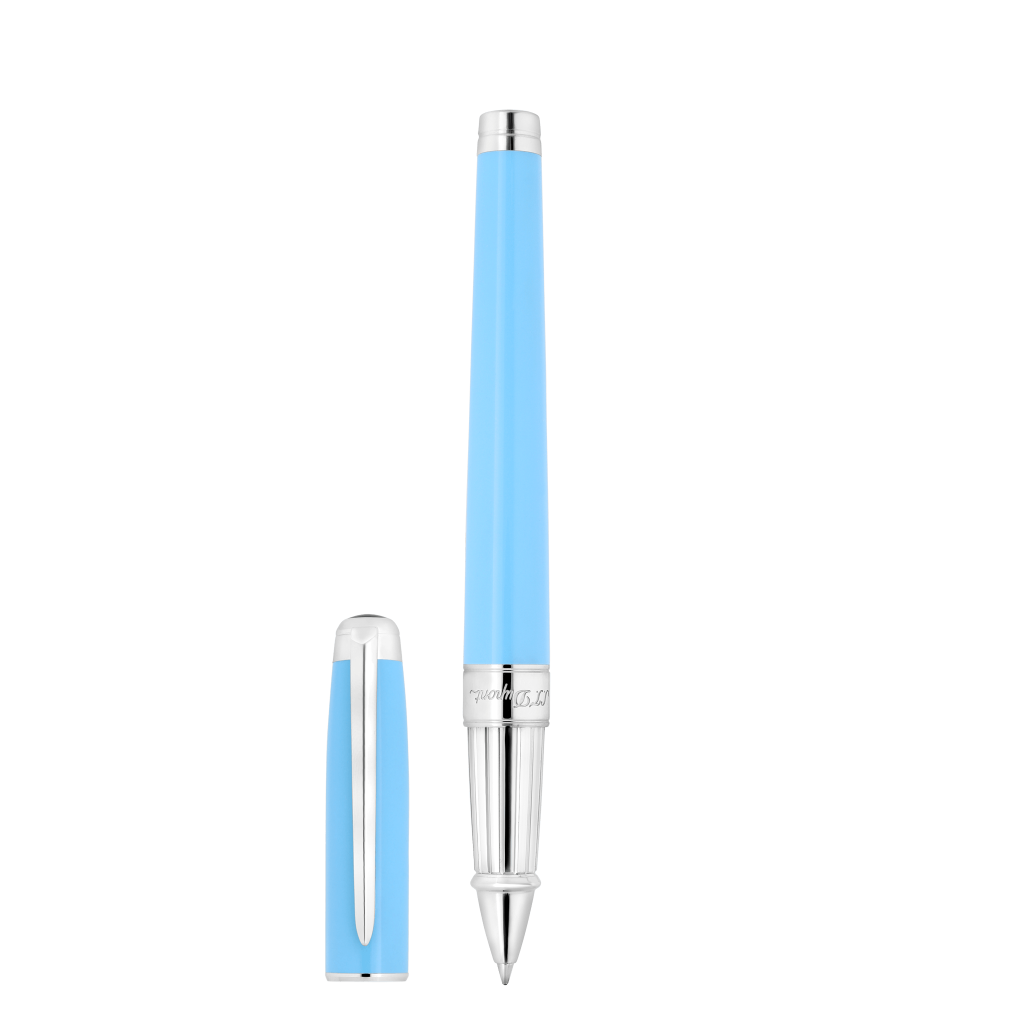 Rollerball pen Line D Eternity Large Turquoise and Palladium