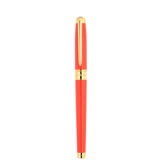 Rollerball pen Line D Eternity Medium Coral and Golden