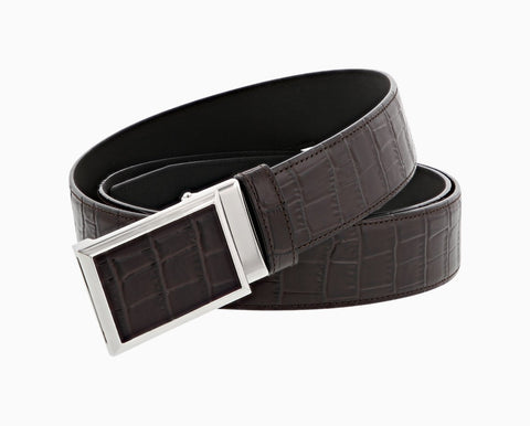 Men Genuine Leather Belts Crocodile Pattern Automatic Buckle Belts For Men Brand  Luxury High Quality Business Strap