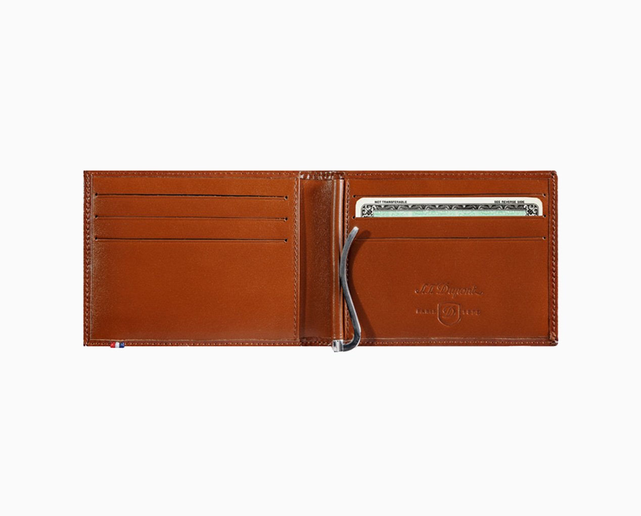S.T. Dupont D Line Llg Shoot The Moon Executive Brown Leather Card Organizer