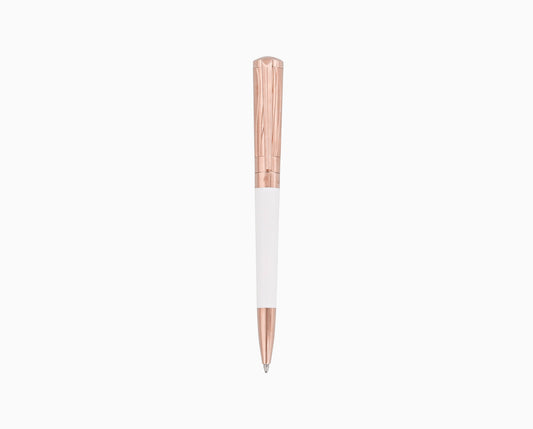 Liberté white lacquer and rose gold ballpoint pen